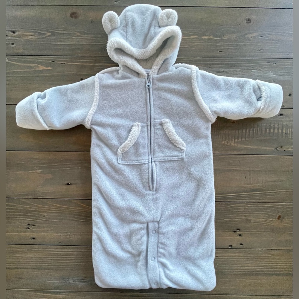 Baby Gap Newborn Bunting Bag / Winter Snowsuit. Up to 3 Months. Baby Blue.